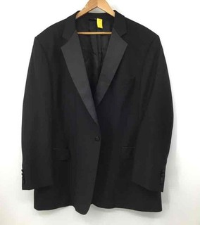 Jos. A. Bank Mens Black Wool Long Sleeve Notch Lapel Tuxedo Suit Jacket Size 50L