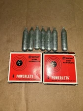 (7) Vintage Crosman Giant Powerlets 12 Gram CO2 Cylinder With Original Boxes