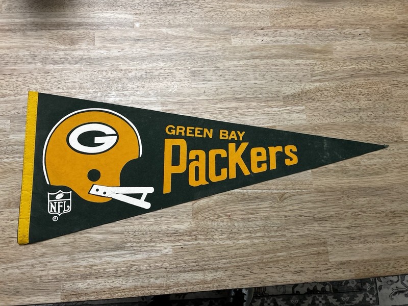 GREEN BAY PACKERS  1967 NFL FOOTBALL VINTAGE ONE BAR RARE PENNANT