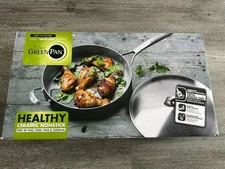 NEW The Original Green Pan 4.5 Quart Saute Pan with Helper Handle and Lid