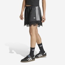 Adidas Originals Satin Lace Shorts Womens - Black / LD1813 / Pants New with Tag