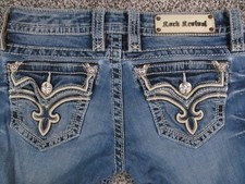 Rock Revival Jeans Womens 28 Allegra Skinny Stretch Denim Embroidered 28x28