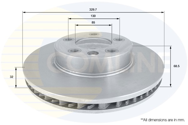 2 PCS COMLINE ADC1458V Brake Disc
