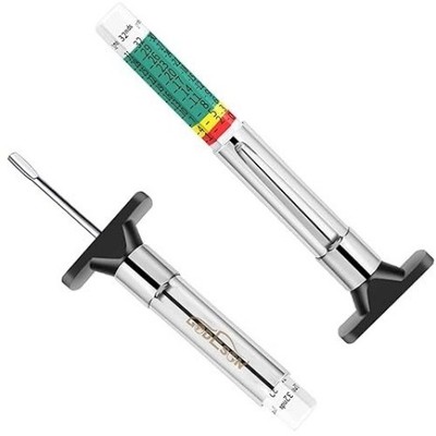 Smart Color Coded Tire Tread Depth Gauge, 2-Piece Design (Pack of Size: 2 pack