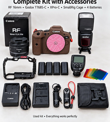 Canon EOS R6 Mark I Kit + RF 16mm f/2,8 STM, Godox TT685-C, XPro-C