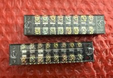 2pcs Plastic Cover 10 Position Barriers Terminal Block 600V 25A #S-17