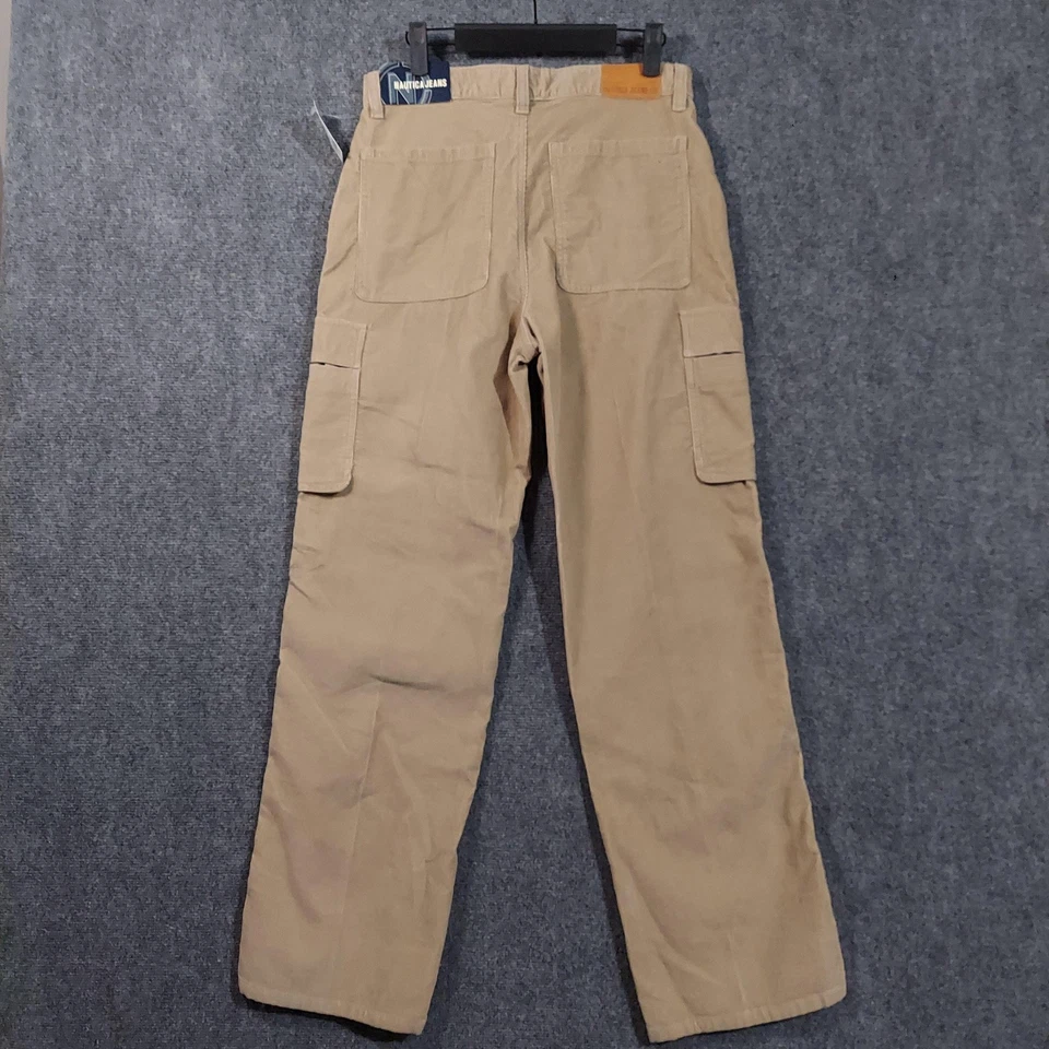 Nautica Jeans Co грузовые брюки для мальчиков 20 (30 Вт) хаки вельвет прямые штанины - Изображение 3 из 4