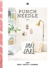 Punch Needle Set N&deg;6 Just Bees, Fruits, Flowers, Stickerei Kit, DIY, 80 Zeichen