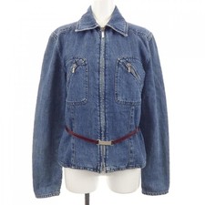 Vintage CHANEL IDENTFICATION Denim Jacket Size 38 Blue Used