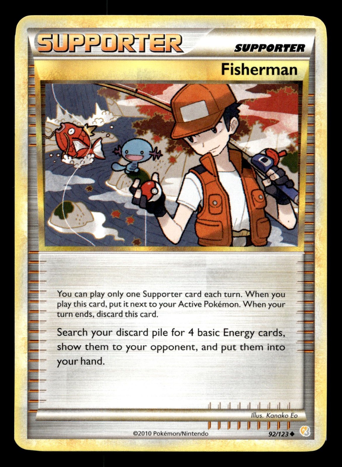 Fisherman 92/123 Uncommon HeartGold & SoulSilver Pokemon LP