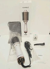 Hair Brush Dryer Plavogue PV-222 White Gold Home & Travel Dual Voltage  NEW 