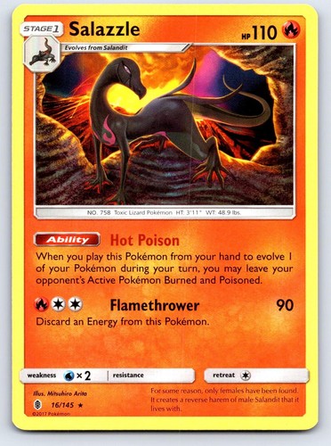Salazzle 16/145 Rare Guardians Rising Pokemon