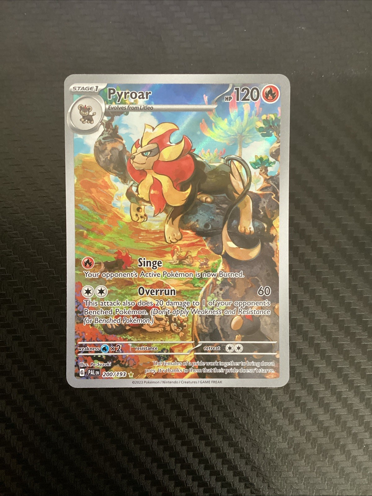 Pyroar 200/193 Paldea Evolved Illustration Rare Holo Near Mint Pokemon Card TCG