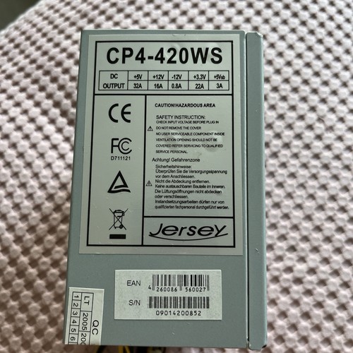PC NETZTEIL JERSEY CP4-420WS 420W ATX 20+4-PIN - Afbeelding 2 van 6