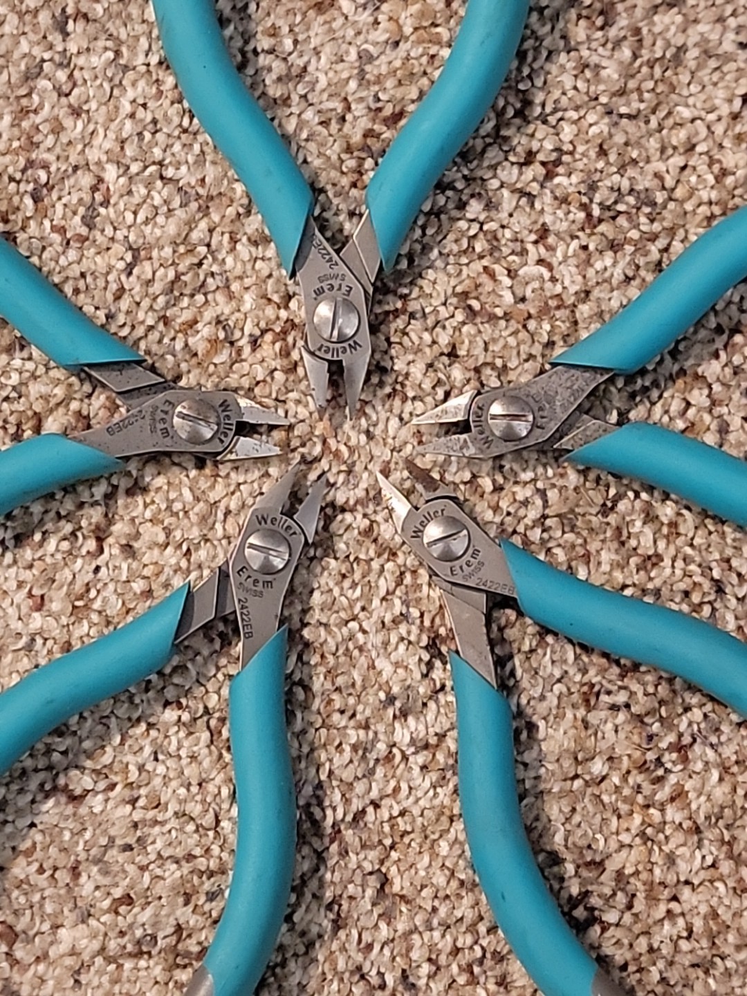 LOT of 5 Weller Erem 2422EB Swiss Side Cutter Lapidary Jewelry Tool USED