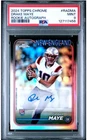 2024 Topps Chrome Drake Maye Refractor Auto PSA 9 Rookie
