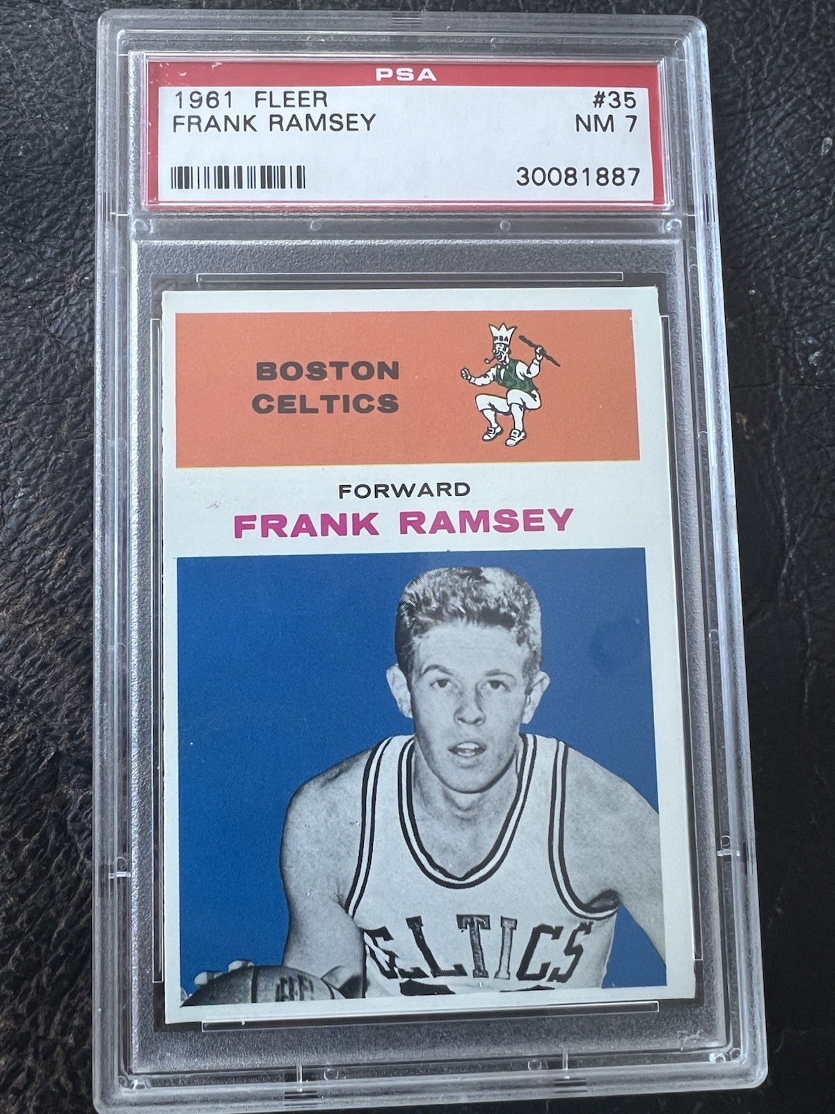 1961 FRANK RAMSEY PSA 7 NM FLEER HOF BOSTON CELTICS RAZOR SHARP BEAUTY (#35) RZC