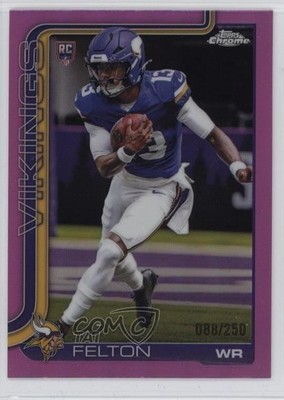 2025 Topps Chrome Rookies Pink Refractor /250 Tai Felton #395 Rookie RC 1n9c