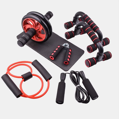 Ab Roller Dual-Wheel Core Trainer rutschfest Bauch Fitness Trainingsgerät GymUK