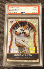 2011 Topps Finest XFractor /299 Anthony Rizzo #97 RC Rookie PSA 9 MINT
