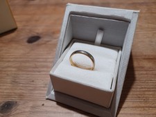 gold (18ct) and plantinum (P950) wedding ring hallmarked Size S