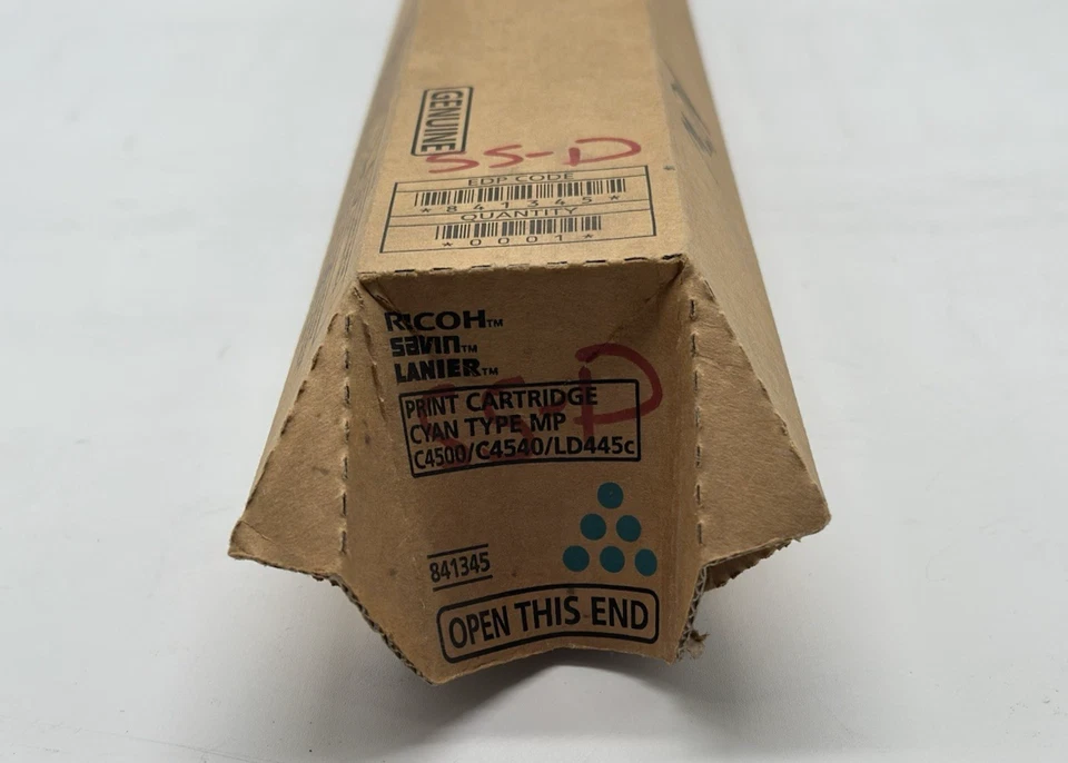 Cartucho de tóner cian Ricoh genuino, rendimiento 17000 (841345) Foto 3 de 3