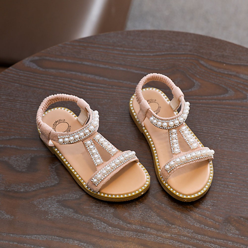 Zapatos descalzos para niños niñas tacón princesa niños sandalias envolventes