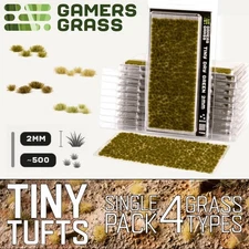 Gamers Grass: TINY TUFTS ∼500/sheet - Basing & Scale Model Diorama