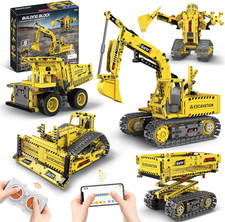 5 in 1 STEM RC Robot Building Kit, 555 PCS APP  Remote Control Robot Toys for K
