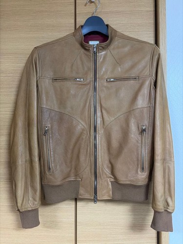 Brunello Cucinelli, Brunello Cucinelli Leather Moto Jacket M Vintage Excellent Condition