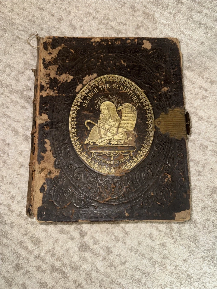 William W. Harding Holy Bible From 1864 - Rough shape rare collectible!! - Image 2 of 4