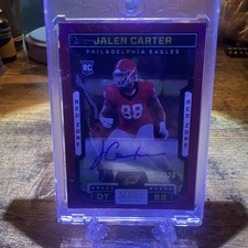2023 Panini Score -Jalen Carter RC #369 Red Zone Signatures 4/20  (AU, RC)