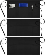 Syntus Server Aprons 3 Pack Waterdrop Resistant 11.5 Black