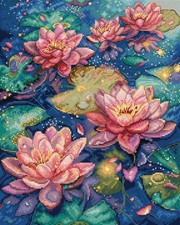 Counted Cross Stitch Kit "Water lily" L9910 LETISTITCH Unprinted Сanvas