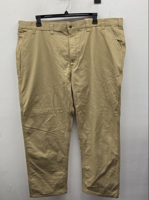 Carhartt Men's Rugged Flex Knit Lined Rigby Dungaree Pants Dark Khaki NWT 48x32