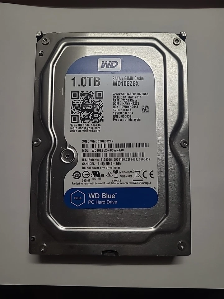 Western Digital WD-Blue HDD 1TB WD10EZEX  Intern, 3,5"