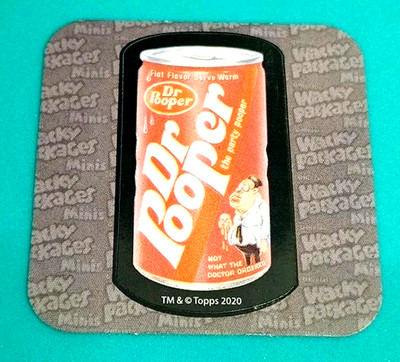 2020 Wacky Packages Series1 ''MINIS 3D''  MINI STICKER ''DR POPPER'' 