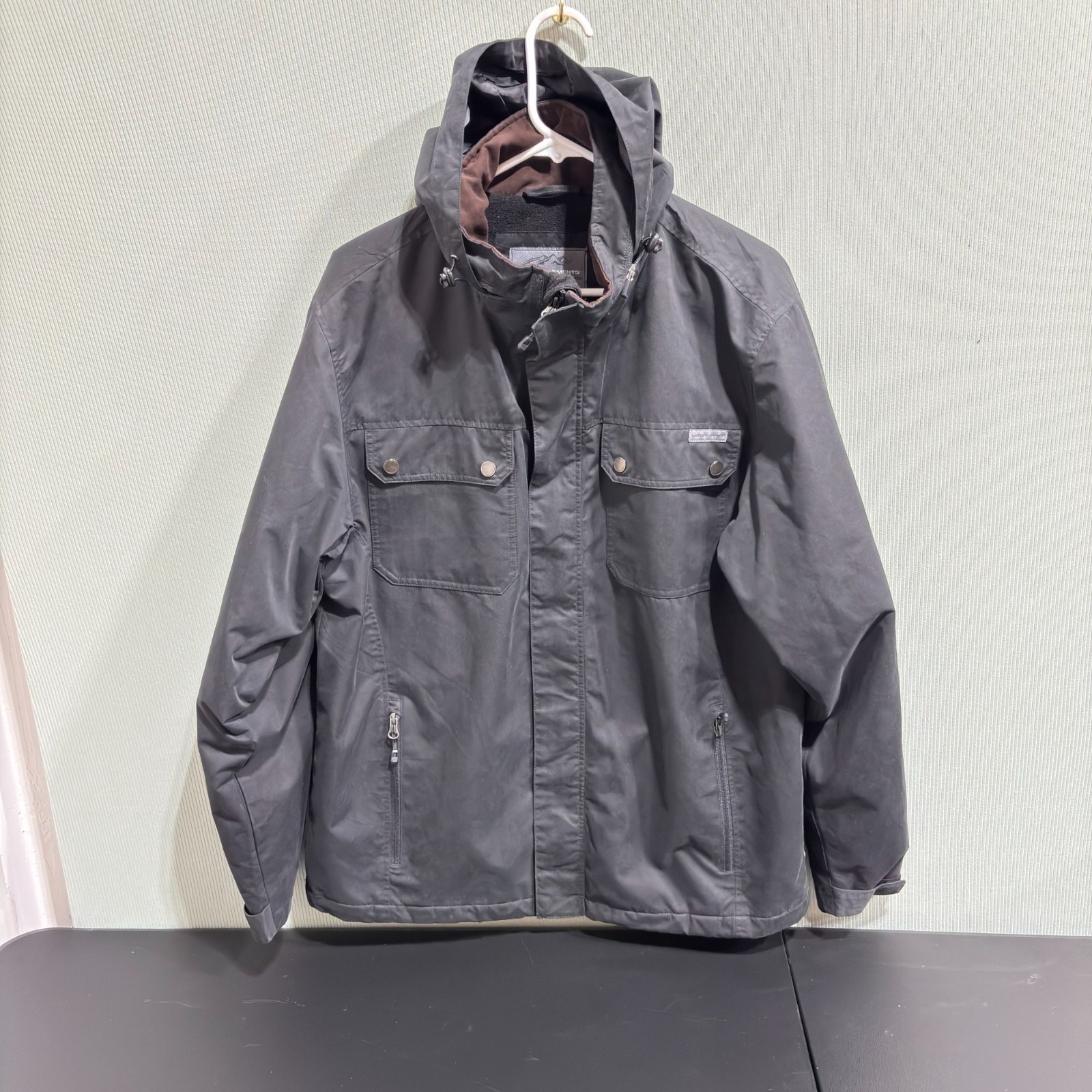 Rugged Elements Jacket Black Polyester Men's Medi… - image 1