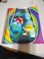 Vtg M Ms 100 Sheet Wide Ruled Spiral Notebook W/Stickers 2001 By Mead USA 90M