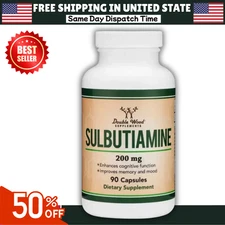 Sulbutiamine, 90 x 200mg Capsules - Memory, Mood, Cognitive Nootropic Supplement