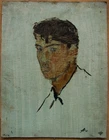 Ukrainian Soviet USSR oil Experimental realism Painting  self-portrait artist