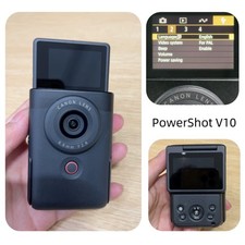 Canon PowerShot V10 Vlogging Compact Camera 20.1 MP 5x Optical Zoom Black