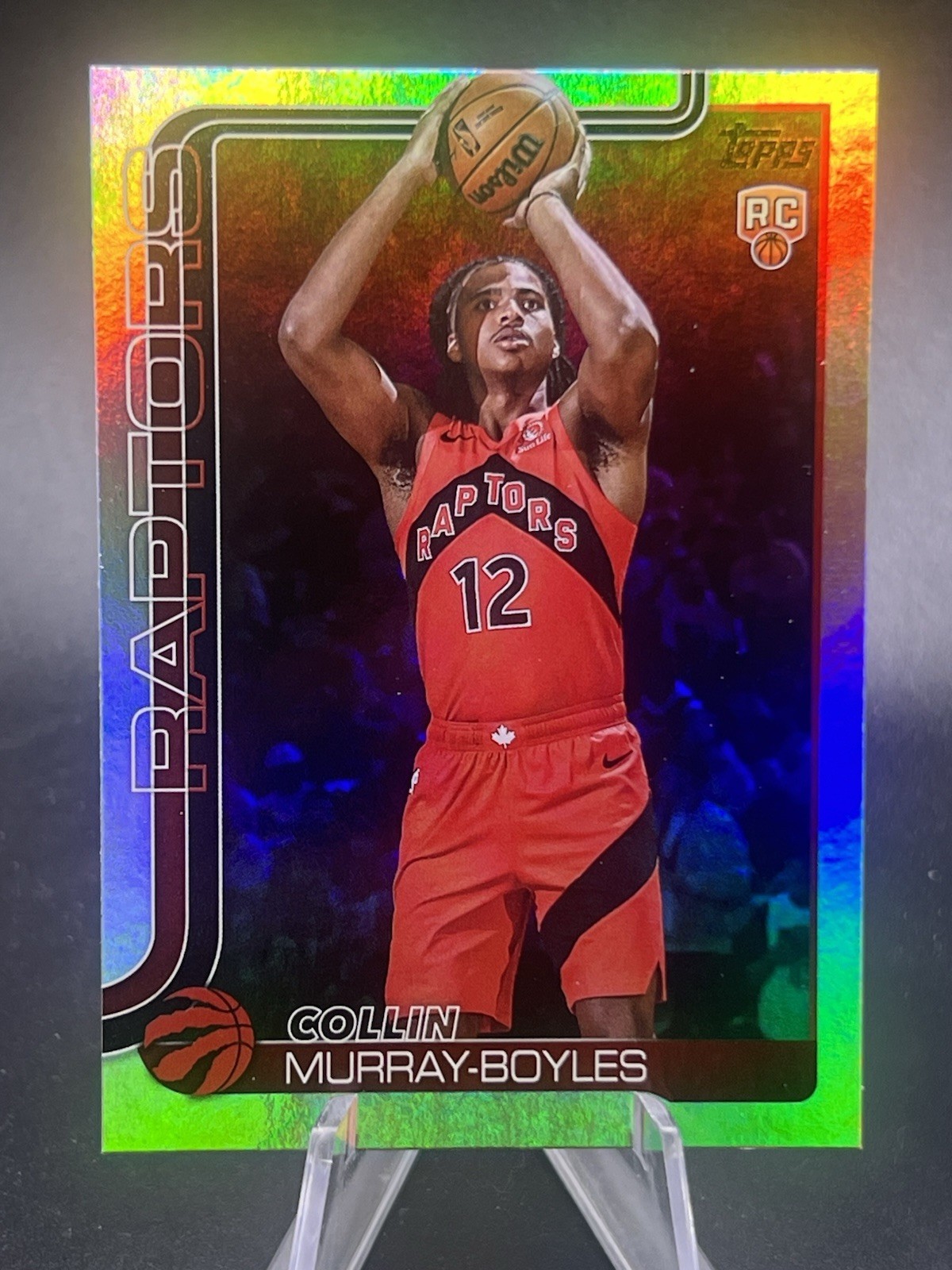 2025-26 Topps #209 Collin Murray-Boyles Holo Foil Toronto Raptors