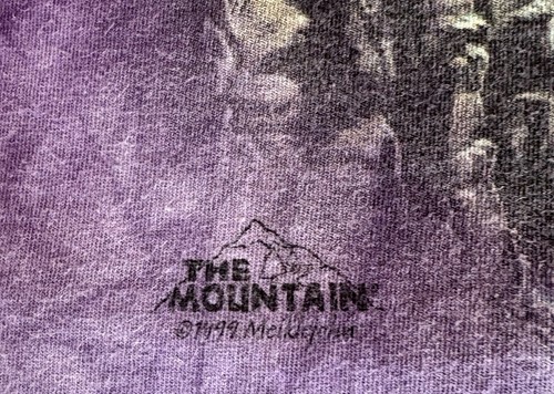 Vintage Native American T-Shirt Mens 3XL Purple The Mountain Lightning Tee 1999 - 第 3/9 張圖片