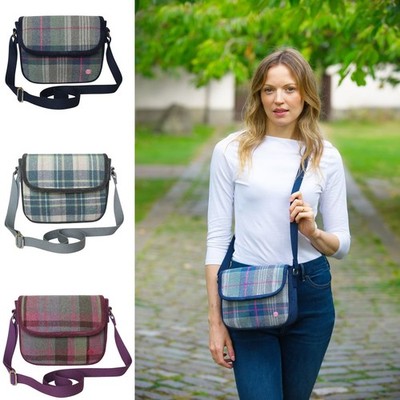 Earth Squared Mila Tweed Umhängetasche Wolle Messenger Reißverschlusstaschen