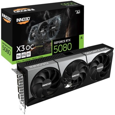 .Inno3D NVIDIA GeForce RTX 5080 X3 OC 16GB GDDR7 (N50803-16D7X-17603930)