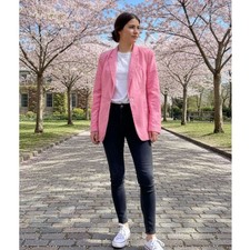 Vintage Collection Point of View Silk Boyfriend Oversized Pink Blazer Small