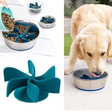 Spiral Slow Feeder Gulping Resin  Dog Bowl Silicone Pet Supplies Food Dish