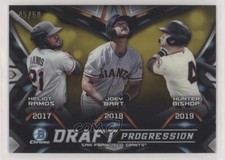 2019 Bowman Draft Gold Refractor 45/50 Hunter Bishop Joey Bart Heliot Ramos s3g