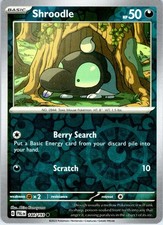 Shroodle 144/193 Common Paldea Evolved Pokemon Reverse Holo Near Mint